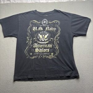7.62 Design Men T-Shirt Cotton XL US Navy American Sailors Military Black Tee